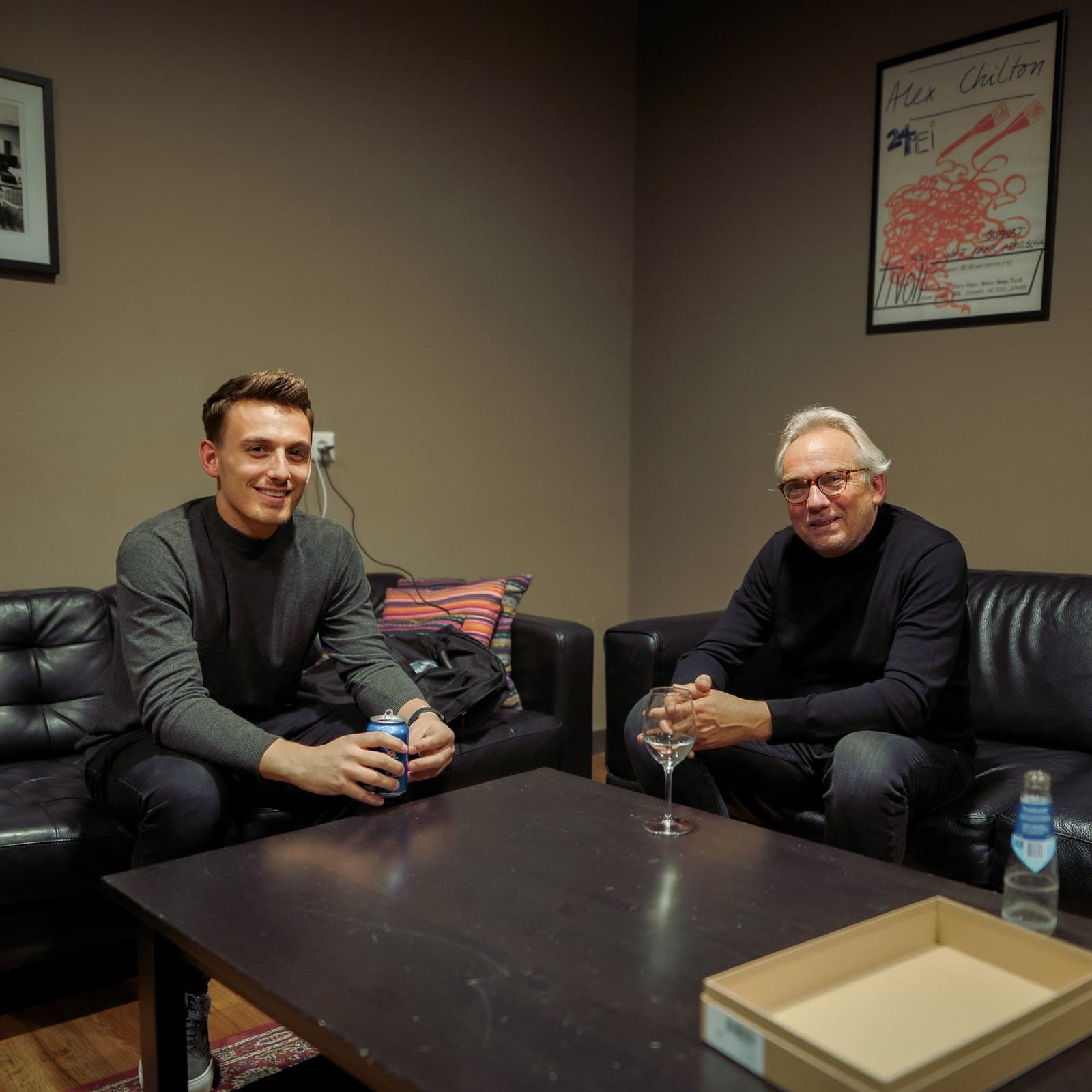 Ivo Adelaar and his father Ron after Ron's first show at TivoliVredenburg